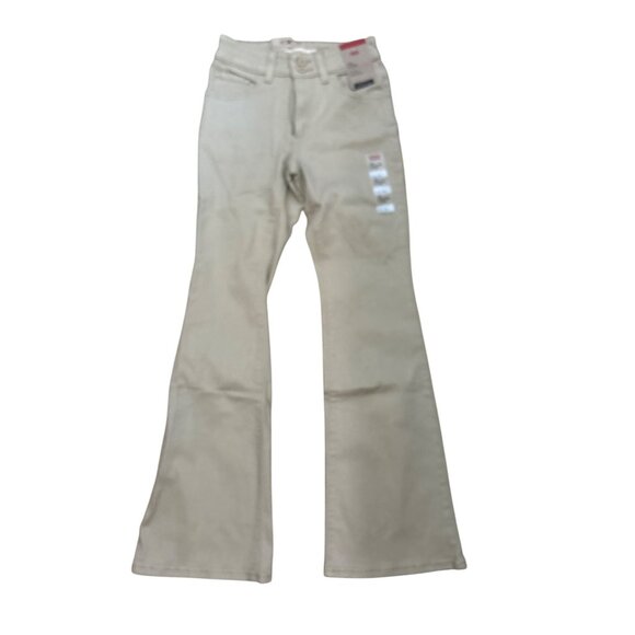 Levi Strauss 726 High Rise Flare Western Jeans Women's Size 25X30 Tan Khaki NEW - Picture 1 of 7